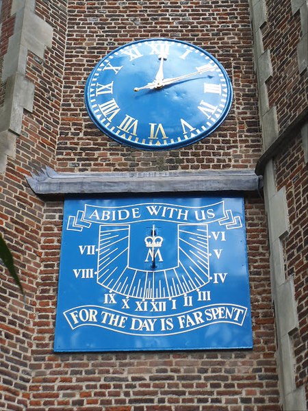 File:Clock and sundial of St Mary’s Barnes - geograph.org.uk - 3739400.jpg