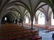Zweischiffige Halle (Remter) im gotischen Ostflügel der Domklausur, Blick nach Süden