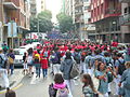 Concurs de Castells de Tarragona. Cercavila, amb els Castellers de Sants