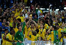 Brazil won the competition after beating Spain 3-0 in the final. Confed.Cup2013Champions.jpg