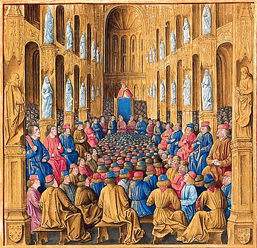 Сабор у Клермону 1095., где је папа Урбан II позвао на први крсташки рат.