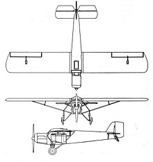 Curtiss Robin 3-view drawing from Aero Digest October 1928 Curtiss Robin 3-view Aero Digest October 1928.jpg