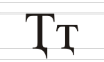 Cyrillic letter Te with Descender.svg