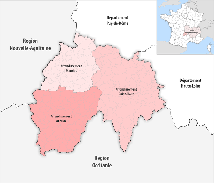 File:Département Cantal Arrondissement 2019.png