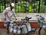 5. The dabbawala in Mumbai. Pondering the placement of the 1:25 PM delivery.