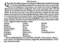 Descrizione di Tricarico - Raccolta di varie notitie historiche - 1675