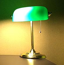 An example of a banker's lamp Desk lamp.jpg