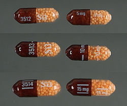 Dexedrine Spansule 5, 10 and 15 mg capsules, a sustained-release dosage form of dextroamphetamine