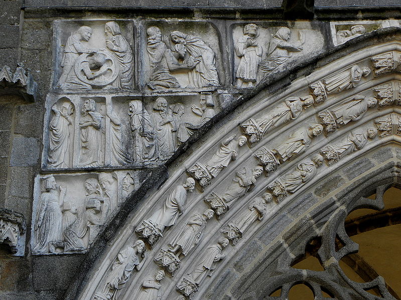 File:Dol-de-Bretagne (35) Cathédrale Saint-Samson Grand porche sud Face ouest 02.JPG