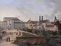 Die Königliche Residenz in München von Nordosten im Jahr 1827