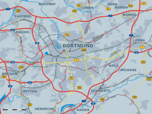 Mapa geral do anel Dortmunder