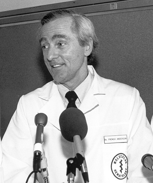 File:Dr. W. French Anderson at Gene therapy press conference (cropped).jpg