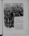 Jean était arrivé non loin de l’estrade. « Tu es en état de porter les armes ? — Parbleu ! — Signe au registre ! » Ceux — les plus nombreux — qui ne savaient pas écrire, signaient d’une simple croix ; ensuite on leur remettait un papier. « Citoyen, tu vas te rendre au camp de Vincennes. Tu fais partie de la 6e demi-brigade, colonel Peltier… À un autre ! » Et le défilé continuait, pendant que, brandissant leur certificat d’engagement, les nouveaux soldats descendaient, acclamés,