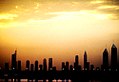 Panorama a siloetta di Dubai