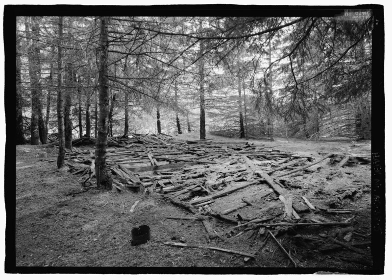 File:Dyea, hotel (?) ruin on Trail ST looking south by 150 degrees - Dyea Dock and Association (Ruins), Skagway, Skagway-Hoonah-Angoon Census Area, AK HAER AK-38-5.tif