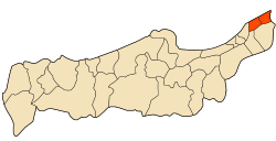 Location of Fouka within Tipaza Province