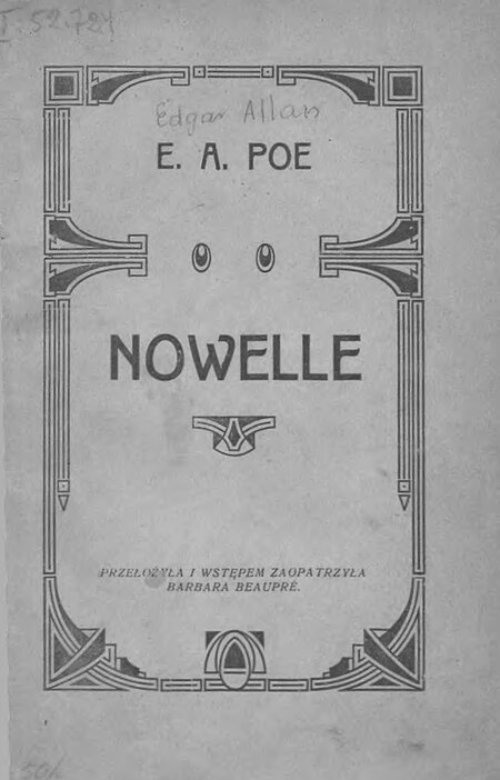 Fail:Edgar Allan Poe - Nowelle (tłum. Beaupré).djvu