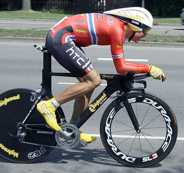 Boasson Hagen during the prologue of the 2009 Eneco Tour, in the Norwegian National Time Trial Champion jersey