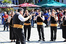 Le Bagad Ar Balan Aour au Festival interceltique de Lorient 2014.