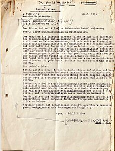 Fernschreiben Speer Befehl betreffend Zerstörungsmaßnahmen im Reichsgebiet (rognée) .jpg