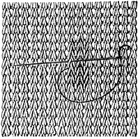 fig. 367. Ravaudage des mailles. Seconde manière.