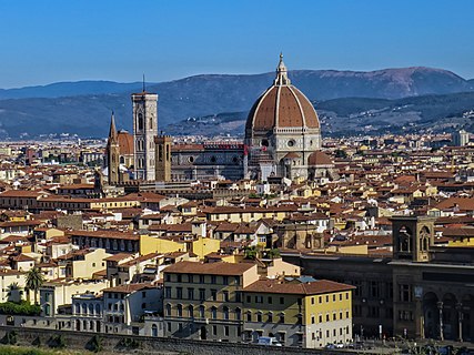 Brunelleschi's dome, Santa Maria del Fiore seen from Piazzale Michelangelo (Florence)