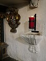 Foliate head in the Scadbury Chapel of the Church of Saint Nicholas, Chislehurst. [830]