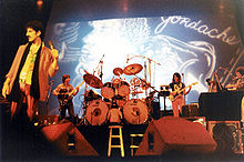 Tommy Mars (zcela vpravo) při koncertu Franka Zappy
