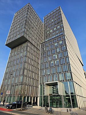 Faz-Tower: In Bau befindliches Hochhaus im Europaviertel in Frankfurt am Main