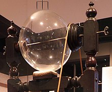 Glass globes for Benjamin Franklin's electrostatic machines were made by Wistarburg Glass Works. Franklin machine globe.jpg