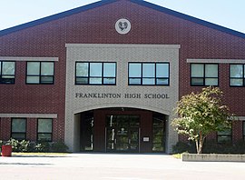 Een middelbare school in Franklinton, North Carolina