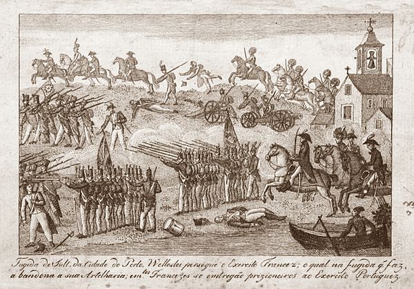 British and Portuguese regiments, side by side, at the Second Battle of Porto.