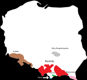 Góry W Polsce: Łańcuchy górskie i ich pasma górskie w Polsce, Zobacz też