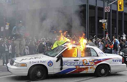 Riot during G-20 Toronto, June 2010