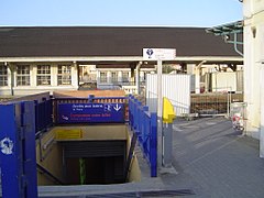 Souterrain d'accès aux quais (à gauche du bâtiment voyageurs), en 2010.