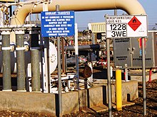A pipeline odorant injection station Gas pipeline odourant injection facility.JPG