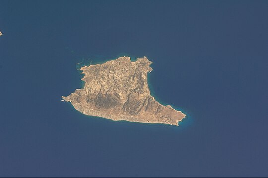 Gavdos island satellite image.