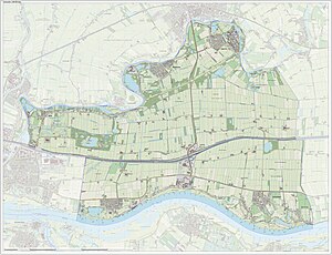 リンゲワール市の地形図（2015年6月時点）