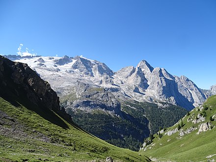 Nordseite mit Gletscher im Jahr 2016 (photo)