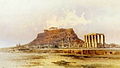 Ο ναός του Ολυμπίου Διός με την Ακρόπολη