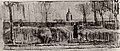 "גן בית הכומר", אפריל 1884, רישום שנשלח לאנתון ואן רפרד, אוסף פרטי (F1188)