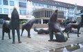 * Nomination Sculpture of wolfes in teh city named for them --C.Suthorn 03:10, 18 September 2016 (UTC) * Decline  Oppose Insufficient quality. Sorry. Overexposed, perspective issues, crop, ... Why TIFF? --XRay 07:43, 18 September 2016 (UTC)