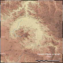 Topographic map of Gweni-Fada crater Gweni-Fada crater.png
