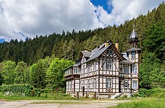 Half-timbered mansion of the former Zirkelmühle in Mellenbach-Glasbach (Thuringia)