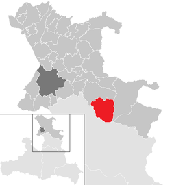 Poloha obce Hintersee v okrese Salzburg-okolie (klikacia mapa)