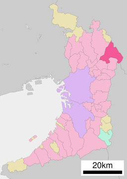 Hirakatas läge i Osaka prefektur