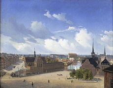 Holmens Kirke in Kopenhagen ca. 1855, onbekend