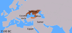 La cultura di Jamna nel IV millennio a.C. in Europa.