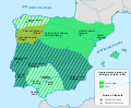 Image 23Areas of the Roman province of Hispania occupied by the barbarian people c. 409-429 (from History of Portugal)