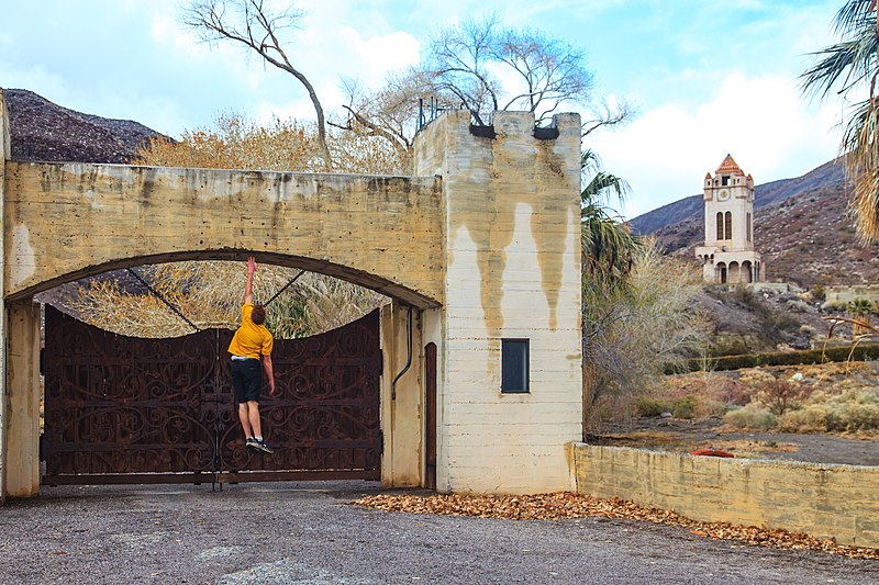 File:In Death Valley Natl. Monument, Scott Foubister - airborne at Scotty's castle (16151924345).jpg